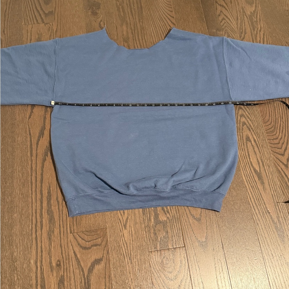 Blue Cutout Crewneck Sweatshirt